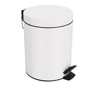Spirella - Poubelle à pédale Acier SYDNEY - Design Moderne, Ouverture Facile, Seau Intérieur Amovible - Accessoire Salle de Bain ou Cuisine - Blanc - 3L