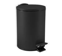Spirella - Poubelle à Pédale Adelar - Acier Mat - Mécanisme Slow Close Silencieux - Revêtement Anti-Traces - Design Moderne et Élégant - Noir Mat - 3L
