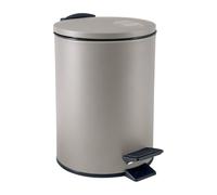 poubelle à pédale acier adelar 3l taupe mat