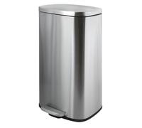 Spirella Poubelle à pédale de Cuisine Grande capacité INOX Akira 50L Brossé
