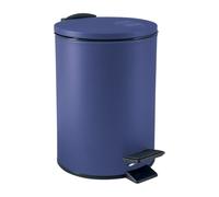 Spirella, Poubelle à Pédale en Acier, Modèle Adelar, Mécanisme slow close, le couvercle se referme doucement et silencieusement, Revêtement anti-traces de doigts, Bleu Foncé, 3 Litres