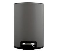 Spirella Poubelle 3 ou 5 litres Acier Inoxydable Fermeture Douce avec récipient intérieur Riku Salle de Bains Poubelle à pédale Boîte à ordures Frein de Chute Gris Mat