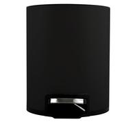 Spirella - Poubelle à pédale Inox RIKU - Design Moderne et Élégant - Seau Intérieur Amovible en Plastique Recyclé - Socle Antidérapant - Noir Mat - 3L