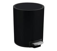 Spirella - Poubelle à pédale Inox RIKU - Design Moderne et Élégant - Seau Intérieur Amovible en Plastique Recyclé - Socle Antidérapant - Noir Mat - 3L