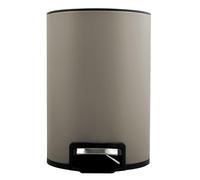 Spirella Poubelle 3 ou 5 litres Acier Inoxydable Fermeture Douce avec récipient intérieur Riku Salle de Bains Poubelle à pédale Boîte à ordures Frein de Chute Taupe Mat