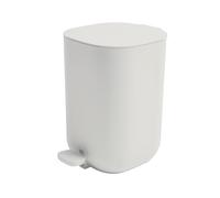 SPIRELLA - Poubelle Akato 3L - Blanche - 16,4 x 21,5 x 23,4 cm - Couvercle à Pédale - Idéale pour Cuisine et Salle de Bain - Design Compact et Pratique