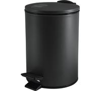 Spirella poubelle cosmétique 3 litres en inox avec abaissement automatique et seau intérieur "Adelar" Poubelle de salle de bains Softclose Poubelle noire