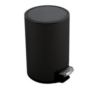 Spirella poubelle cosmétique 5 litres en inox avec abaissement automatique et seau intérieur "Riku" Poubelle de salle de bain Softclose Poubelle noire