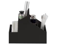 Spirella Poubelle cosmétique Récipient à déchets Salle de Bains Boîte à ordures à Couvercle pivotant 1 Litre Poubelle à Table Taupe