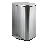 poubelle à pédale de cuisine inox akira 30l brossé