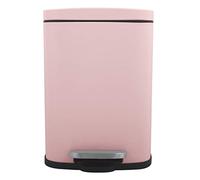 Spirella - Poubelle de Salle de Bain à Pédale en INOX AKIRA - Fermeture Douce, Revêtement Anti Trace de Doigts - 21,4 x 17,6 x 30 cm - 5L - Rose Pastel Mat