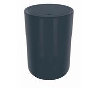 Spirella - Poubelle Salle de Bains Cocco - Couvercle Pivotant avec Anneau de Fixation pour Sacs - Idéale comme Poubelle à Cosmétiques - Gris Foncé - 5L