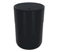 Spirella Poubelle salle de bains Cocco – Couvercle pivotant, anneau pour sacs – Noir 5L