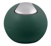Spirella Poubelle Salle de Bains Récipient à cosmétiques 1 Litre Finition Brillante ou Mate Boîte à ordures à Couvercle pivotant Poubelle à Table Vert foncé Mat