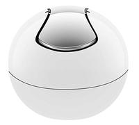 Spirella Poubelle Salle de Bains Récipient à cosmétiques 1 Litre Finition Brillante ou Mate Boîte à ordures à Couvercle pivotant Poubelle à Table Blanc