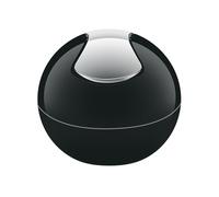 Spirella Poubelle Salle de Bains Récipient à cosmétiques 1 Litre Finition Brillante ou Mate Boîte à ordures à Couvercle pivotant Poubelle à Table Noir