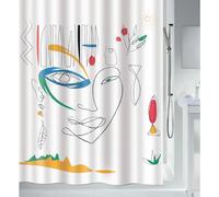 Spirella Rideau de douche Anti-moisissure lavable imperméable 180x200 cm blanc/multicolore