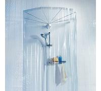 Spirella, Rideau de Douche en PEVA, Modèle Ombrella, Rideau de Douche avec 8 œillets de Style Modern, Matériau imperméable, résistant à la lumière et à l'eau, 200x170cm Blanc