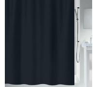 Spirella, Rideau de Douche en Polyester Imperméable, Design Élégant et Moderne, Idéal pour Salle de Bain, Facile à Entretenir, Dimensions 180x200cm, Couleur Noir