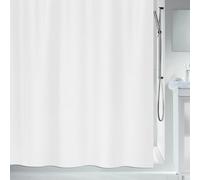 Spirella - Rideau de Douche en Polyester Primo - Rideau de Douche avec 8 œillets de Style Modern - Matériau imperméable - Résistant à la lumière et à l'eau - 180x200cm - Blanc