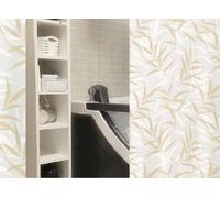 Spirella Rideau de Douche en Tissu CANE Beige 120x200cm (8xÖsen) Élégant Motif