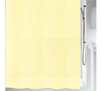 Spirella, Rideau de Douche PEVA Bio, Rideau de Douche avec 8 œillets de Style Modern, Matériau imperméable, Résistant à la lumière et à l'eau, 180x200cm, Jaune Clair