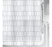 Spirella Rideau de Douche PEVA Construct 180x200cm Noir & Blanc
