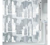 Spirella Rideau de Douche PEVA Skyline 180x200cm Argent
