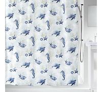 Spirella Rideau de Douche Polyester Deep Sea 180x200cm Bleu & Blanc