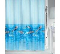 Rideau de douche - 240 x 180 cm - Bleu - Polyester - Motif Dauphin SPIRELLA
