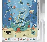 Spirella Rideau de Douche Polyester Pirates 180x200cm Multicolor