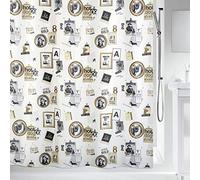 Spirella Rideau de Douche Polyester Pose 180x200cm Noir & Gold