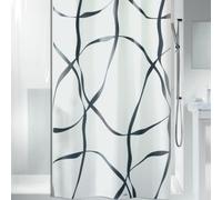 Rideau de douche - 120 x 200 cm - Noir et Blanc - Polyester - Ribbon SPIRELLA