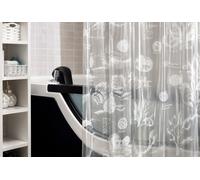 Spirella RIFF Rideau De Douche Vinyle Transparent 180x200 Design Coquillage