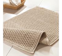 Spirella, Tapis de Bain, Accessoire de Salle de Bain Doux et Absorbant, Idéal pour Salle de Bain, Confort Optimal et Antidérapant, Design Élégant, Dimensions 50 x 80 cm, Couleur Beige