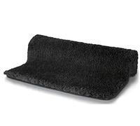 Spirella - Tapis de Salle de Bain Microfibre Highland, Dos Antidérapant, Séchage Rapide, Poils Longs 40mm, Lavable en Machine + Sèche-Linge - 70 x 120 cm - Noir