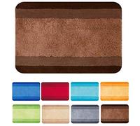 Spirella - Tapis de Bain Polyester Balance - Antidérapant - 60 x 90 cm - Marron - Lavable en Machine à 40°C - 90% Polyester, 10% Acrylique - Confort et Sécurité