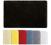 Spirella - Tapis de Salle de Bain Microfibre FINO, Antidérapant, Séchage Rapide, Poils Longs 25 mm, Lavable en Machine + Sèche-Linge - 40 x 60 cm - Noir