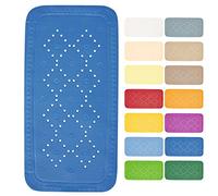 Spirella Tapis de baignoire Alaska mousse PVC antidérapant ventouses anti-moisissure Bleu 71×36 cm