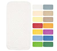 Spirella - Tapis Fond de Baignoire en Mousse PVC Alaska - Tapis de Bain Antidérapant avec Ventouses + Trous de Drainage Anti Moisissure - 71 x 36 cm - Blanc