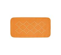 Spirella - Tapis Fond de Baignoire Mousse PVC Alaska - Tapis de Bain Antidérapant Ventouses + Trous de Drainage Anti Moisissure - Orange - 71 X 36 cm