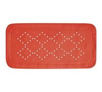 Spirella - Tapis Fond de Baignoire en Mousse PVC Alaska - Tapis de Bain Antidérapant avec Ventouses + Trous de Drainage Anti Moisissure - 91 x 36 cm - Rouge