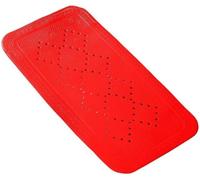 Spirella - Tapis Fond de Baignoire Mousse PVC Alaska - Tapis de Bain Antidérapant Ventouses + Trous de Drainage Anti Moisissure - Rouge - 71 X 36 cm