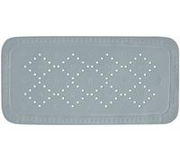 Spirella - Tapis Fond de Baignoire Mousse PVC Alaska - Tapis de Bain Antidérapant, Ventouses + Trous de Drainage Anti Moisissure - 91 x 36 cm - Gris Clair