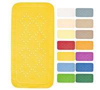Spirella - Tapis Fond de Baignoire Mousse PVC Alaska - Tapis de Bain Antidérapant, Ventouses + Trous de Drainage Anti Moisissure - 71 x 36 cm - Jaune Soleil