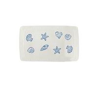 Spirella Tapis Fond de Baignoire PVC Concha 91x36cm Coquillages Blanc & Bleu