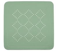 Spirella - Tapis Fond de Douche en Mousse PVC Alaska - Tapis de Bain Antidérapant avec Ventouses + Trous de Drainage Anti Moisissure - Vert Alaska Basil - 55 x 55 cm