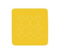 Spirella - Tapis Fond de Douche en Mousse PVC Alaska - Tapis de Bain Antidérapant avec Ventouses + Trous de Drainage Anti Moisissure - 55 x 55 cm - Jaune Soleil