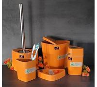 Spirella Trix Eco Set de 5 accessoires pour salle de bain Orange