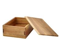 Spiretro Boîte de Rangement en Bois avec Couvercle, Coffre Souvenir pour Organiser Bijoux, Pièces, Cartes, Petits Trésors, Herbes, Caisse Décorative, Acacia Naturel, Marron - 20 x 15 x 7, 6cm